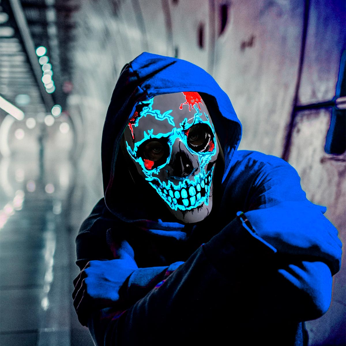 Miniatura 2 de Mascara Luminosa De Calavera Hallooween